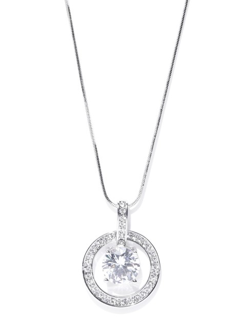 

YouBella Silver-Plated Stone-Studded Necklace