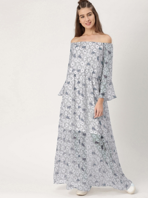 

DressBerry Women Blue Printed Maxi Dress