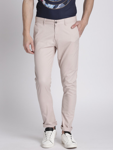 

Splash Men Nude Pink Slim Fit Solid Chinos