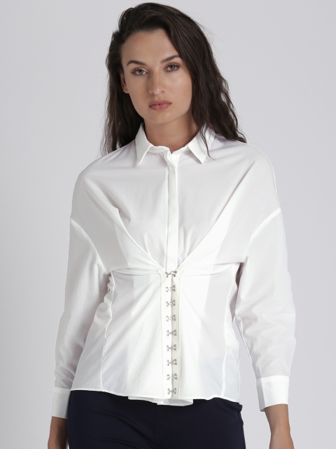 

Splash Women White Regular Fit Solid Casual Shirt