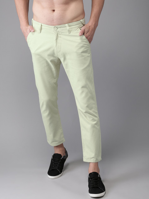

Moda Rapido Men Off-White Slim Fit Solid Cropped Chinos