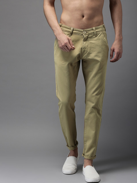 

Moda Rapido Men Beige Slim Fit Solid Chinos