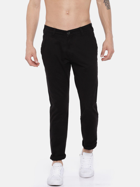 

Moda Rapido Men Black Slim Fit Solid Chinos
