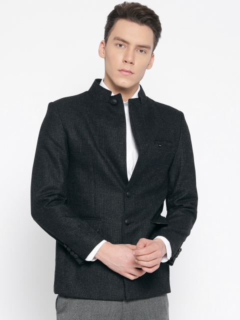 

Fort Collins Charcoal Grey Checked Single-Breasted Smart Casual Blazer
