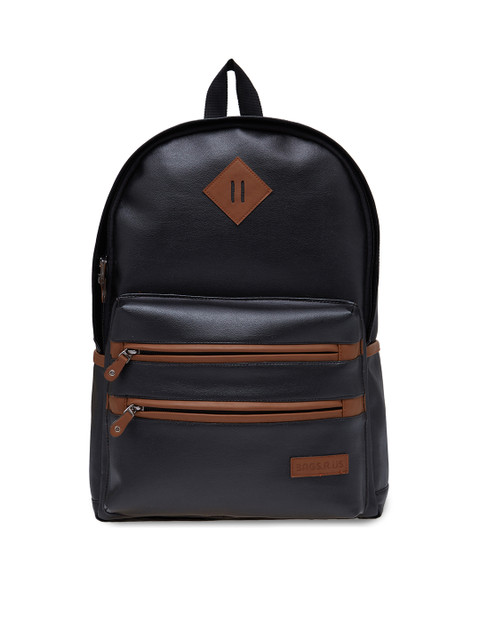 

Bags.R.us Unisex Black Solid Laptop Backpack