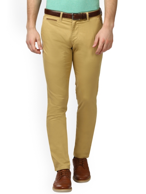 

Parx Men Mustard Slim Fit Solid Regular Trousers