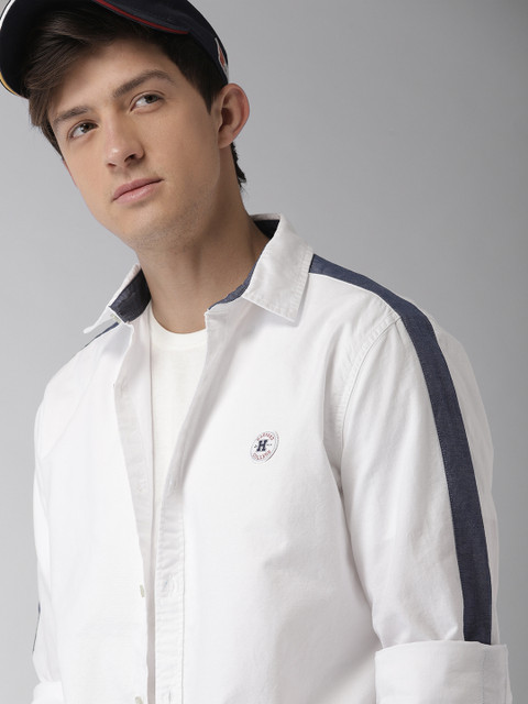 

Harvard Men White Solid Slim Fit Casual Shirt