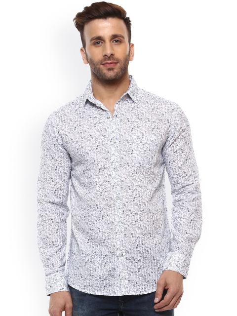 

Mufti Men White & Black Slim Fit Floral Printed Casual Shirt