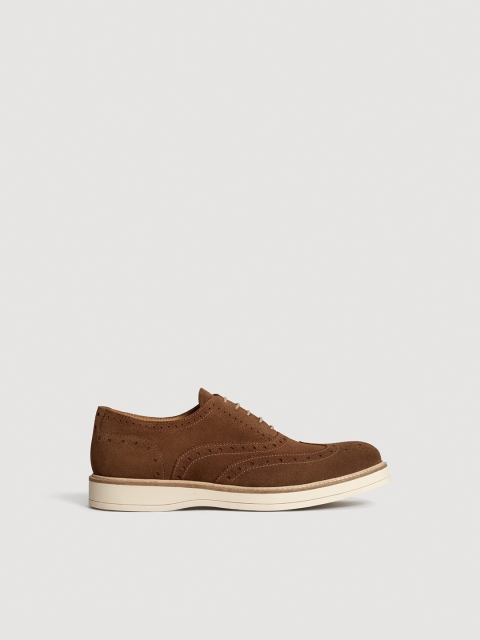 

MANGO MAN Men Brown Leather Brogues