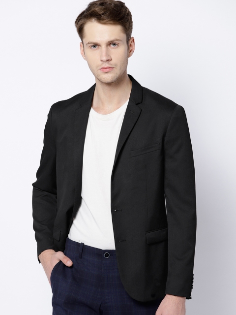 

MANGO MAN Black Solid Tailored Fit Smart Casual Blazer