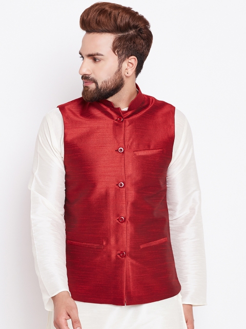 

SOJANYA Maroon Nehru Jacket
