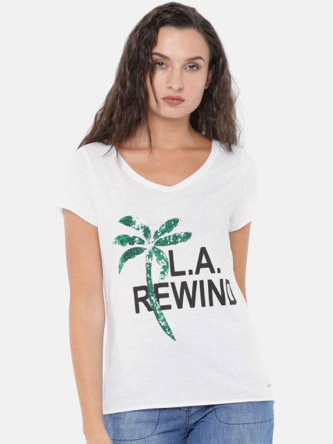 

Vero Moda Women White Printed Top