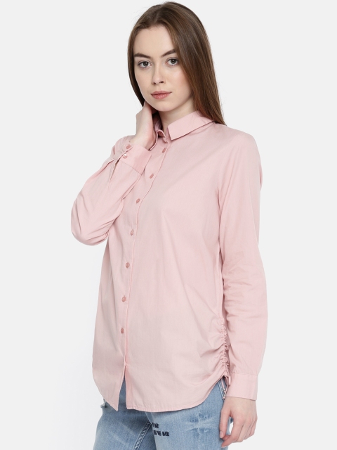 

Vero Moda Women Pink Regular Fit Solid Casual Shirt