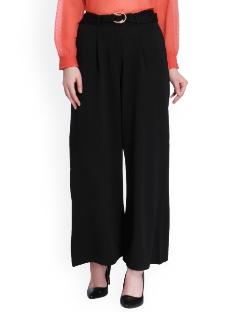 

Vero Moda Women Black Relaxed Loose Fit Solid Bootcut Trousers