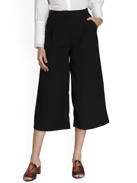 

Vero Moda Women Black Relaxed Loose Fit Solid Culottes