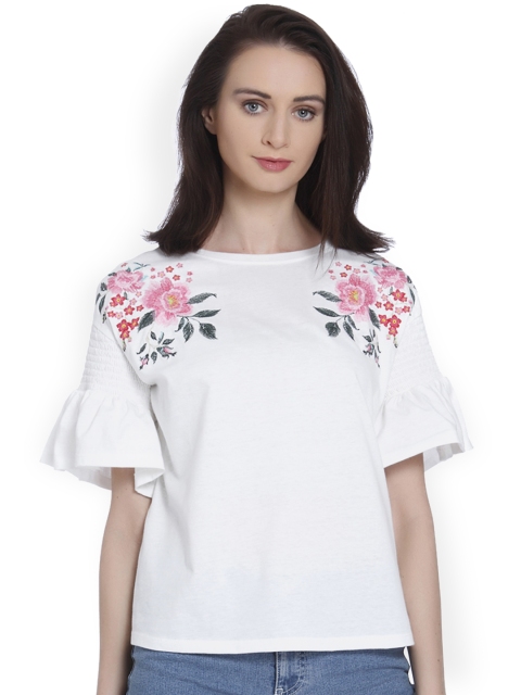 

Vero Moda Women White Self Design Top