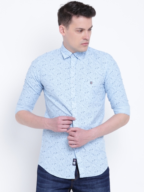

Duke Stardust Men Blue Regular Fit Printed Casual Shirt