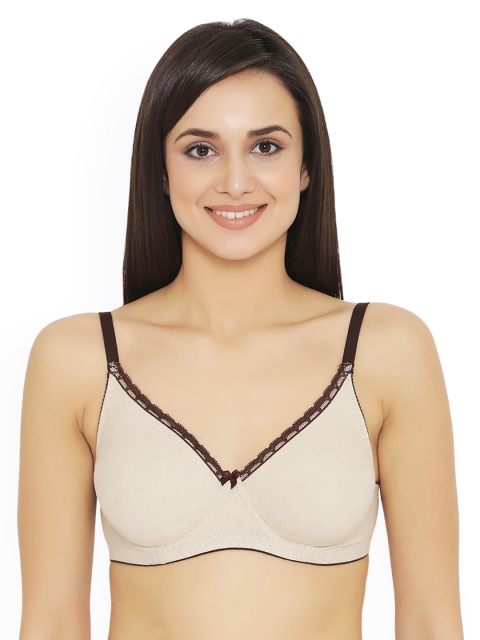 

Clovia Cotton Non-Padded Underwired T-Shirt Bra, Beige