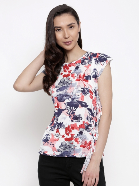 

Lee Cooper Women Off-White Printed Top
