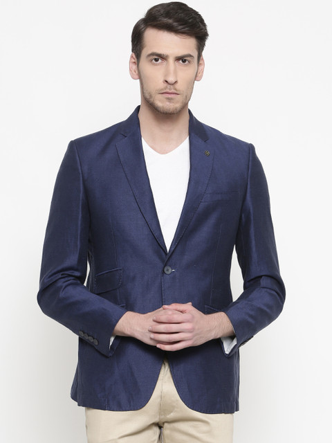 

Raymond Blue Solid Tailored Contemporary Fit Casual Blazer