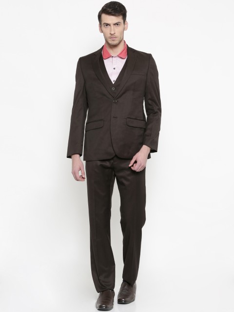 

Raymond Men Brown Single-Breasted Slim Fit Formal Suit