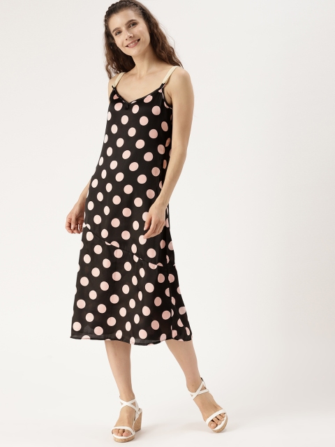 

DressBerry Women Black Geometric Printed A-Line Dress