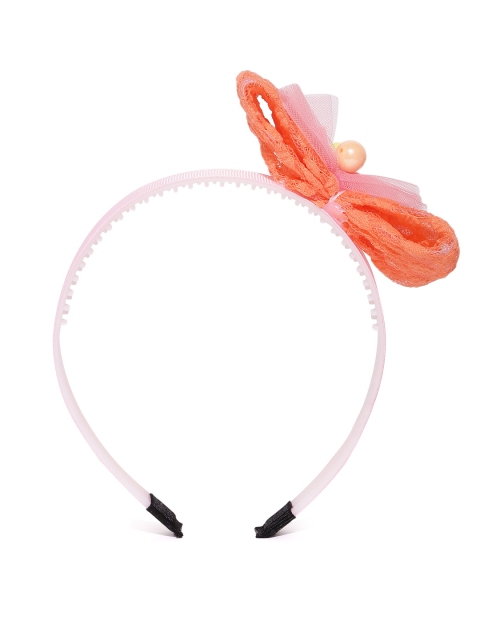 

Golden Peacock Girls Pink & Orange Hairband