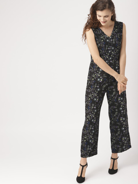 

DressBerry Black Printed Basic Jumpsuit