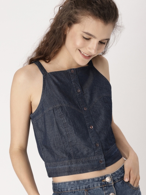 

DressBerry Women Blue Solid Top