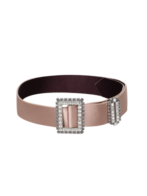 

MANGO Women Pink BRITA Stone-Studded Embellished Belt