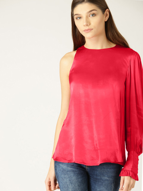 

MANGO Women Red Solid Top