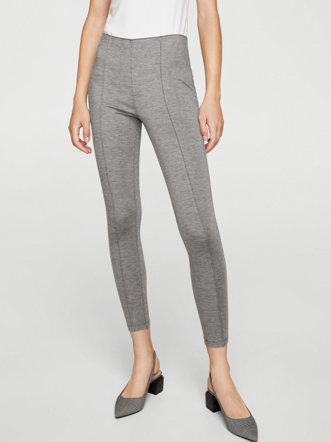 

MANGO Grey Cropped Treggings