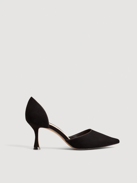 

MANGO Women Black Solid Pumps
