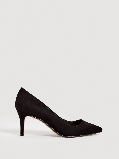 

MANGO Women Black Solid Pumps, Na