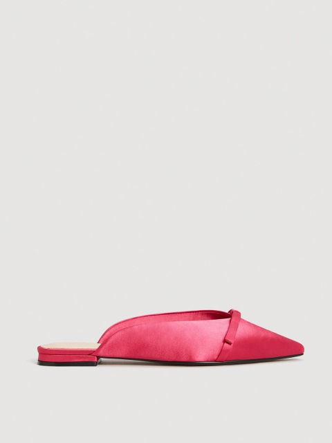 

MANGO Women Pink Solid Mules