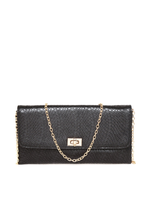 

Carlton London Black Snakeskin Textured Clutch