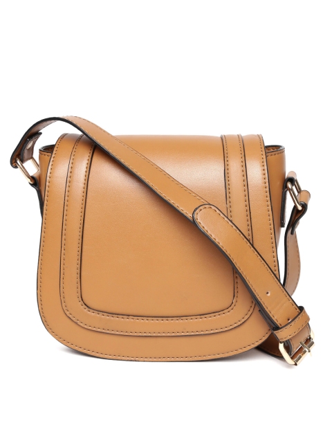 

Carlton London Tan Brown Solid Sling Bag