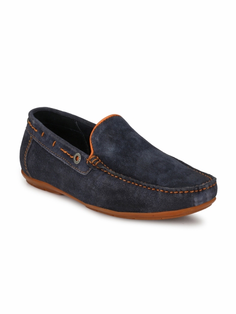 

Alberto Torresi Men Blue Leather Loafers