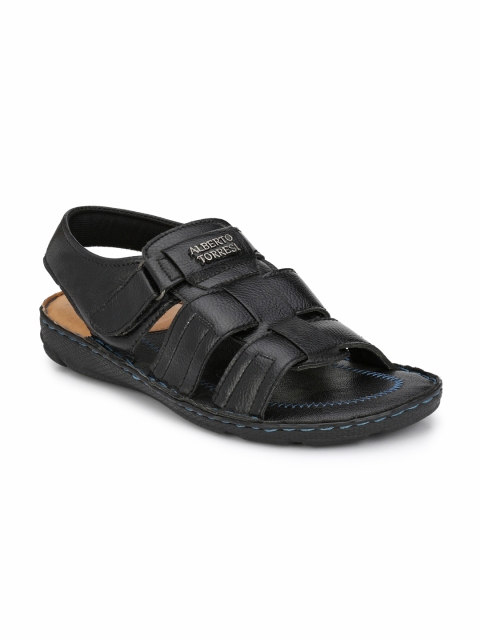 

Alberto Torresi Men Black Comfort Sandals