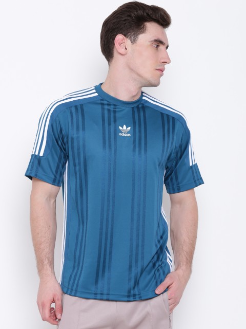 

ADIDAS Originals Teal Blue Jacquard 3-Stripes Jersy