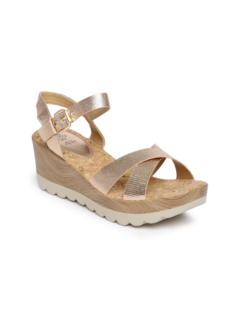 

Tresmode Women Gold-Toned Solid Wedges