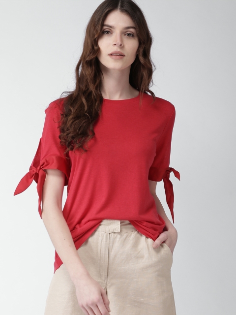 

Tommy Hilfiger Women Red Solid Top