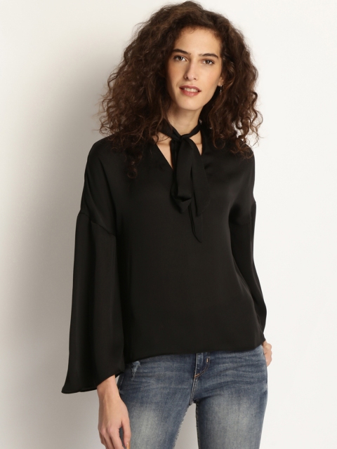 

Marie Claire Women Black Solid Top
