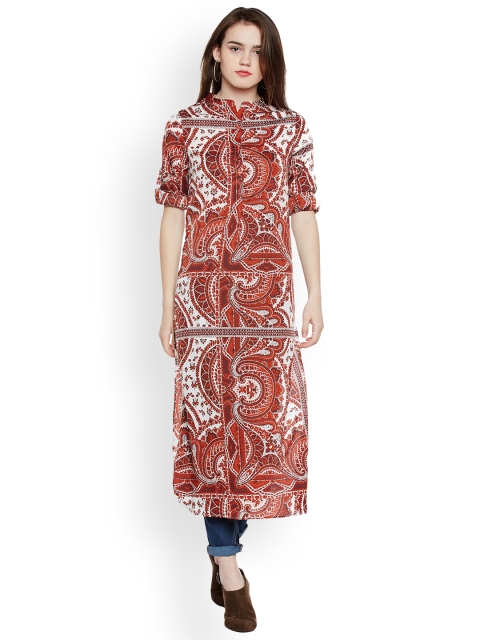 

Oxolloxo White & Red Printed Tunic