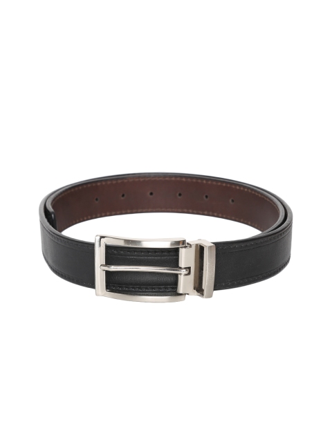 

Hidesign Men Black Solid Leather Belt