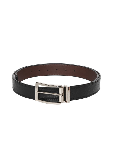 

Hidesign Men Black Solid Leather Belt