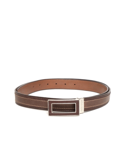 

Hidesign Men Brown Leather Solid Belt