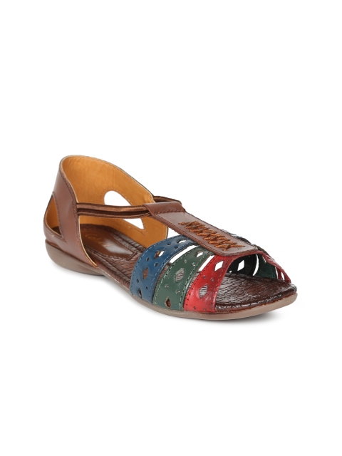 

Catwalk Women Brown Colourblocked Synthetic Open Toe Flats
