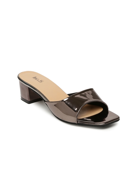 

Inc 5 Women Gunmeatal-Toned Solid Sandals, Metallic
