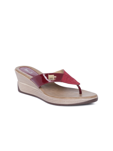 

Inc 5 Women Maroon Embellished Wedges